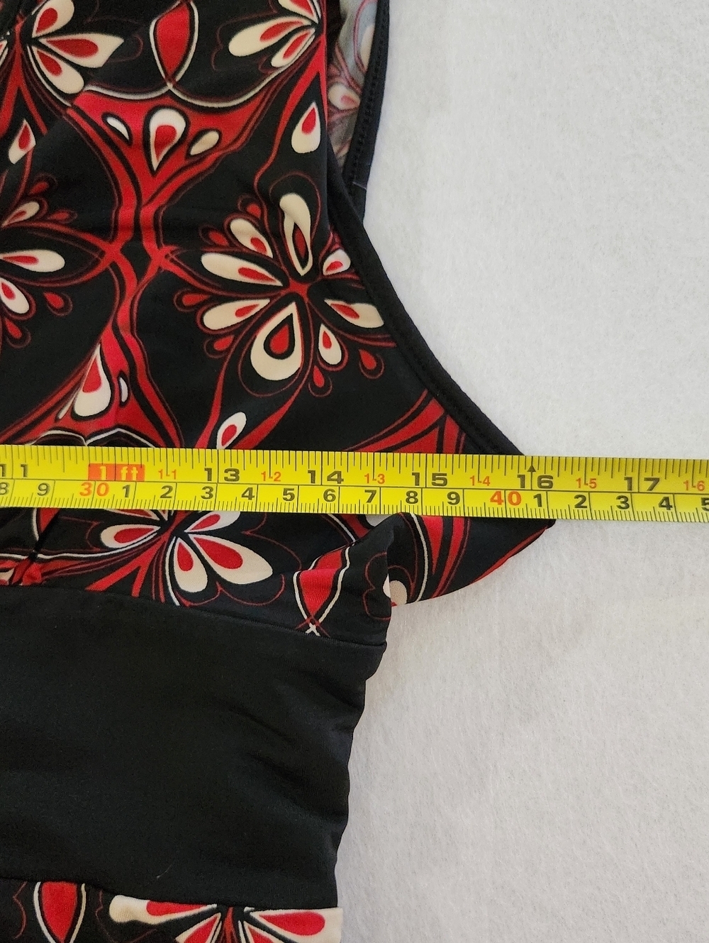 No Boundaries Y2K Empire Black And Red Floral Top Size Juniors Large - Picture 7 of 7